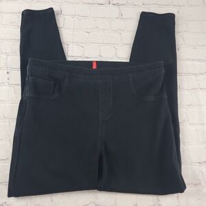 Spanx Pull On Textured Stretch Knit Leggings Pants Black XL